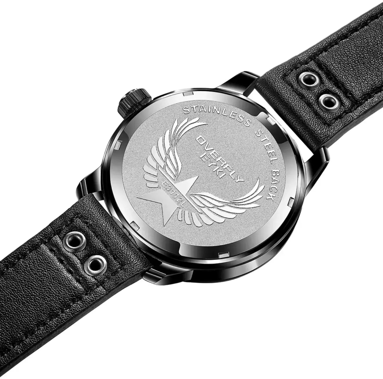 Men’s Quartz Analog Leather Wristwatch - Black My Store