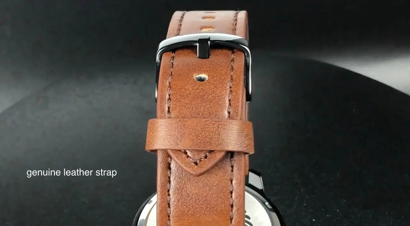 Men’s Quartz Analog Leather Wristwatch - Brown My Store