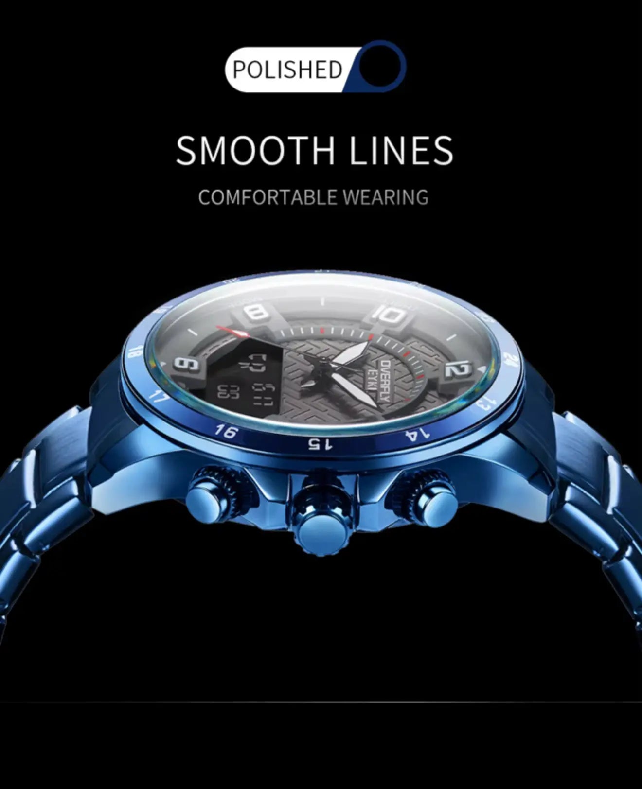 Digital Sports Wristwatch for Men – Blue My Store