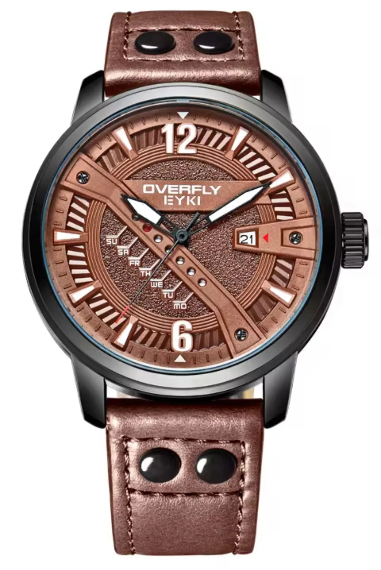 Men’s Quartz Analog Leather Wristwatch - Brown My Store