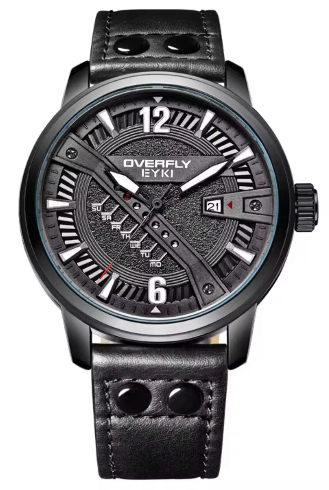 Men’s Quartz Analog Leather Wristwatch - Black My Store