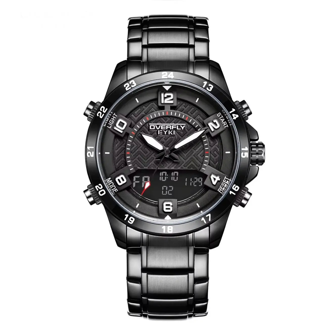 Digital Sports Wristwatch for Men – Black OverflyEyki