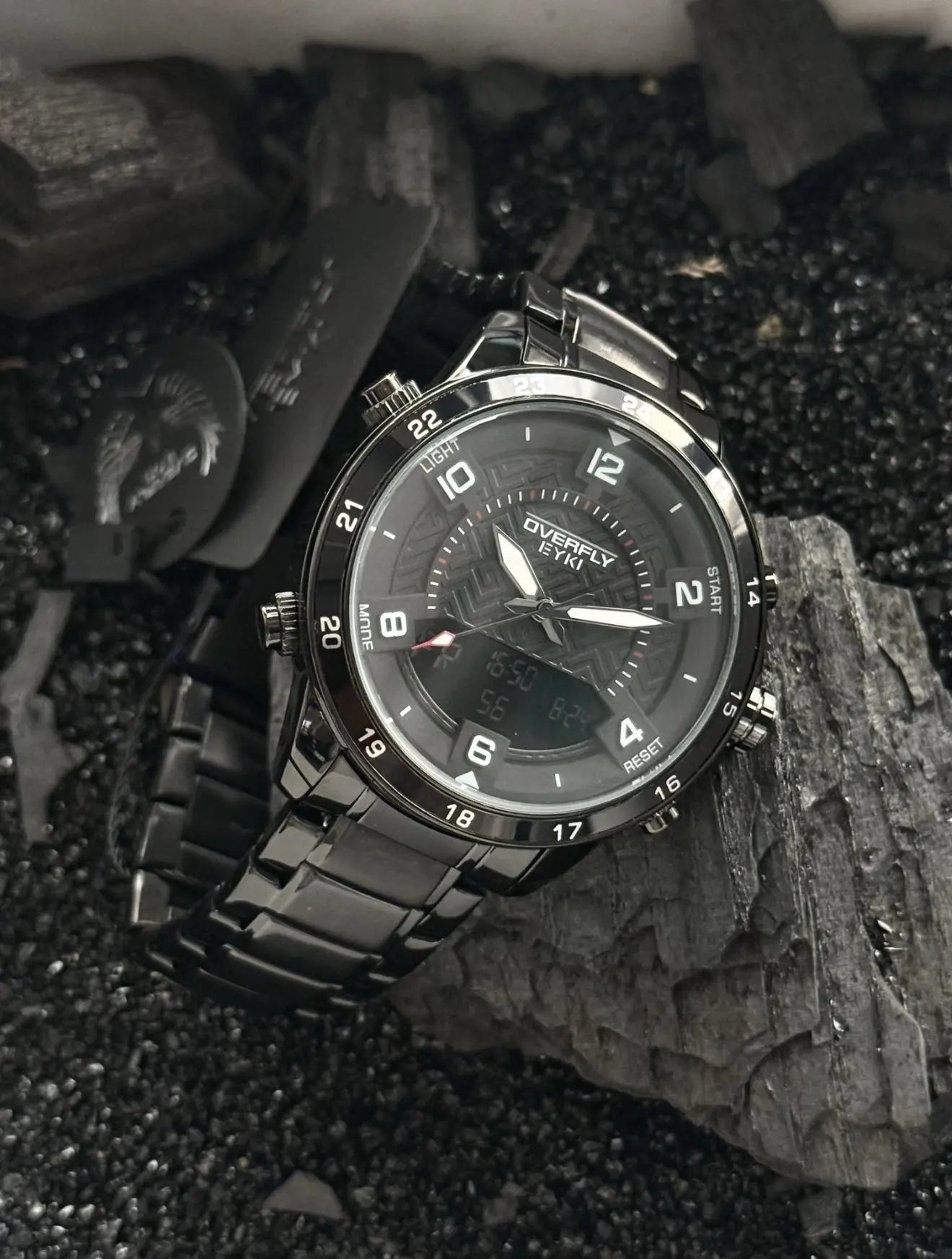 Digital Sports Wristwatch for Men – Black OverflyEyki