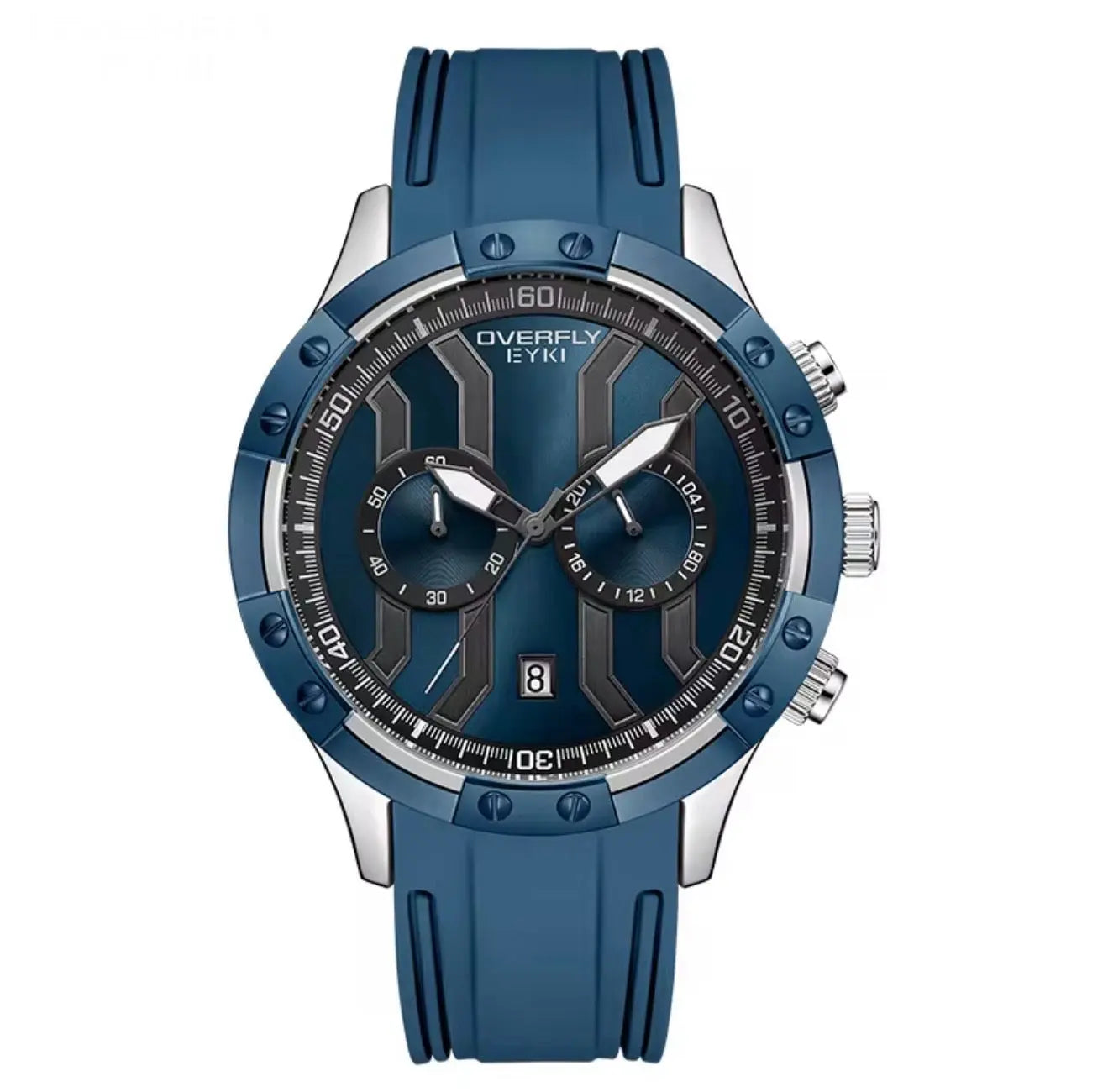 Men’s Quartz Wristwatch – Luxury Sport Blue OverflyEyki