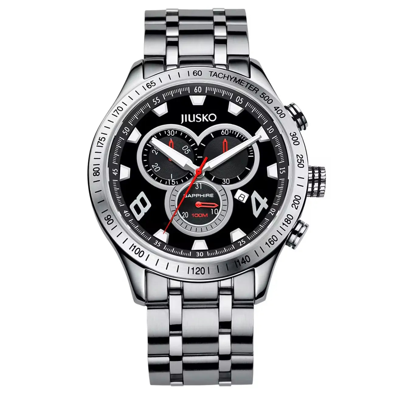 Men’s Diver Watch – tachymeter, chronograph watch, Sapphire Crystal, Water resistant OverflyEyki