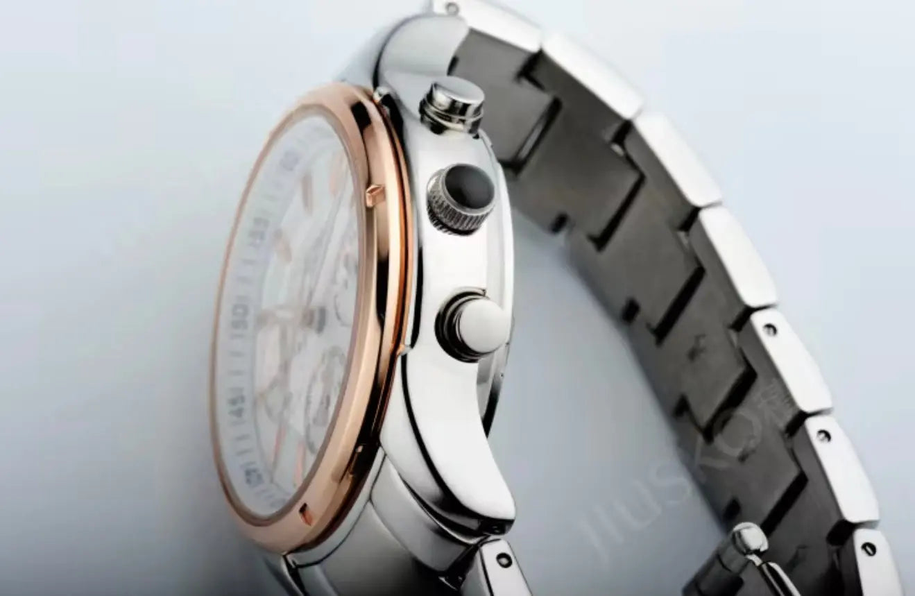 Men’s Diver Watch – Stainless Steel, Chronograph, Waterproof OverflyEyki