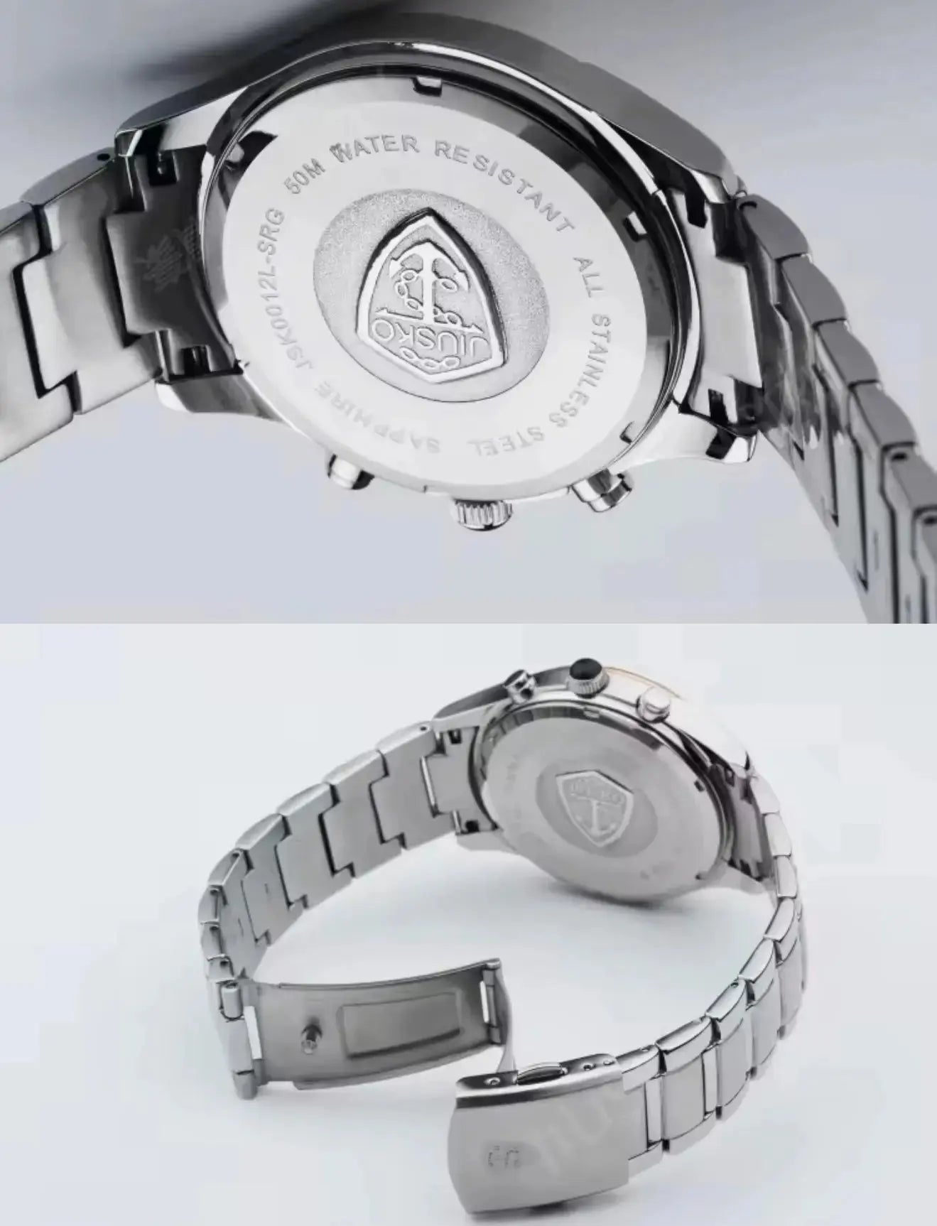 Men’s Diver Watch – Stainless Steel, Chronograph, Waterproof OverflyEyki