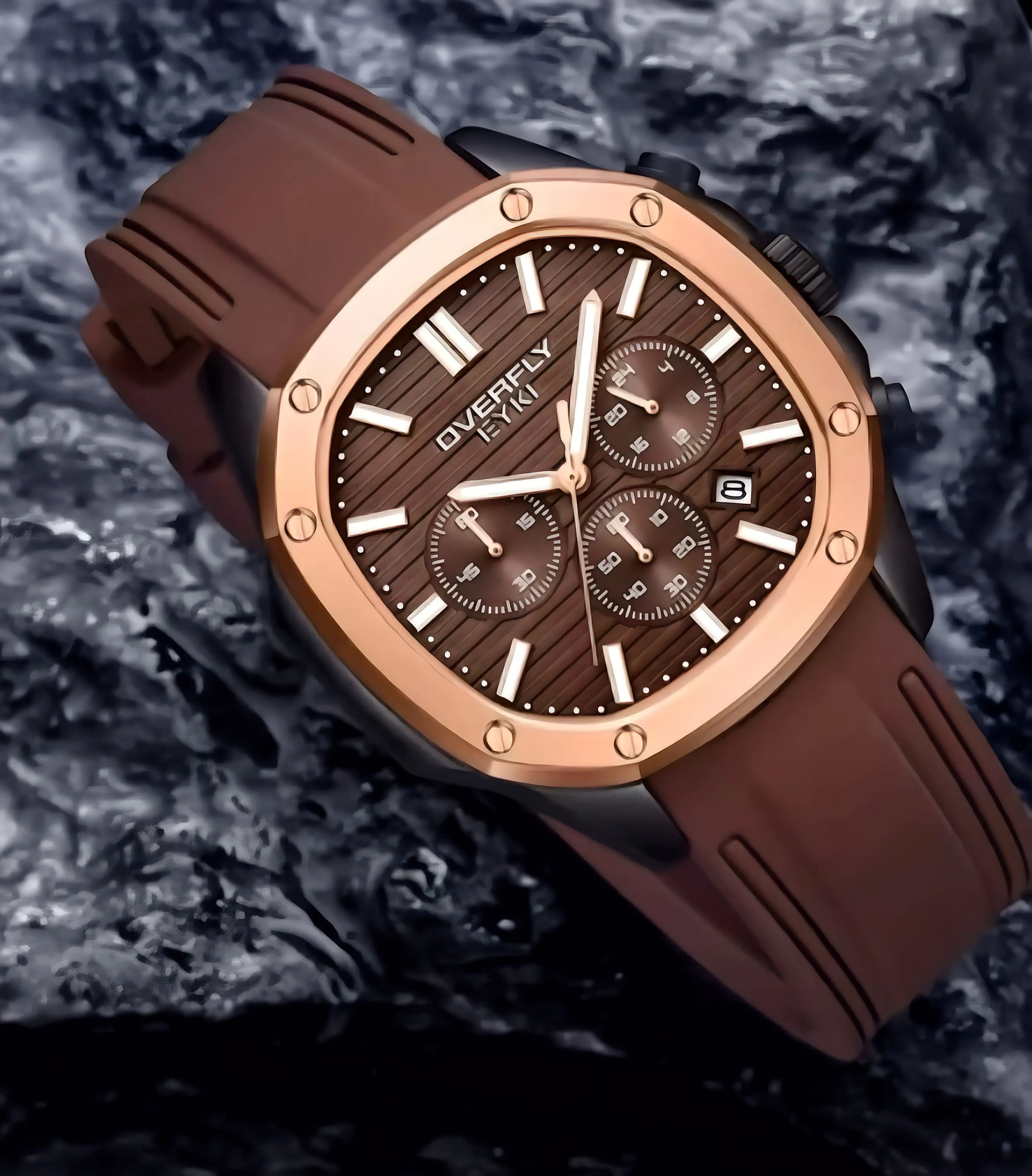Luxury Men’s Analog Chronograph Sport Watch - Brown My Store