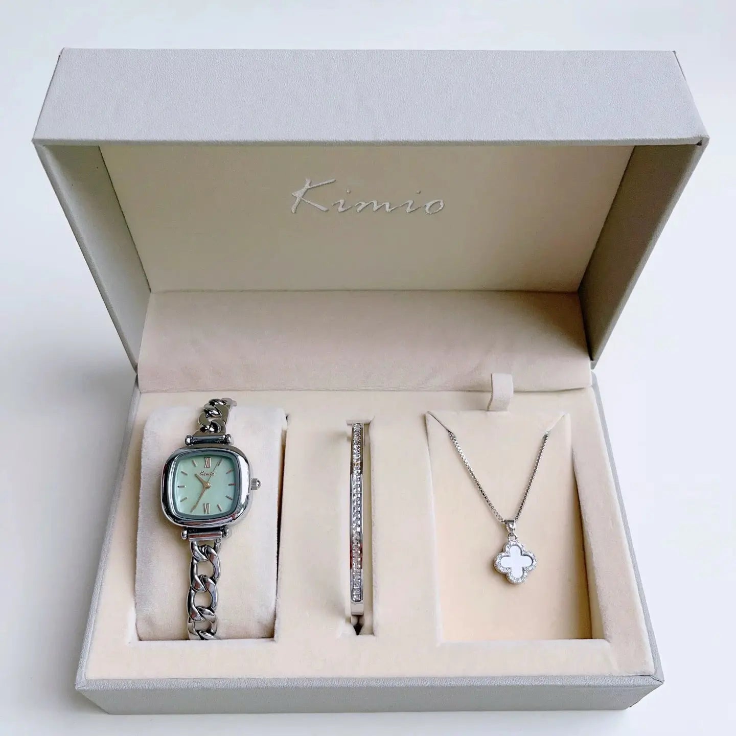 Women's Watch Set Model KM669S - Silver My Store