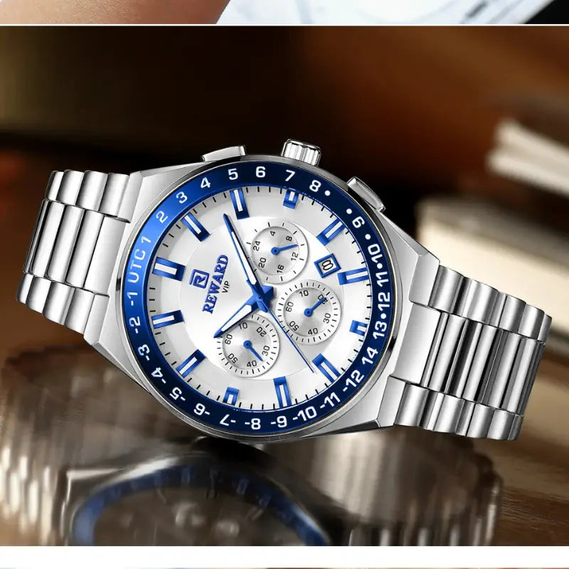 Blue Dial Chronograph Men’s Watch - REWARD RD813150M Reward
