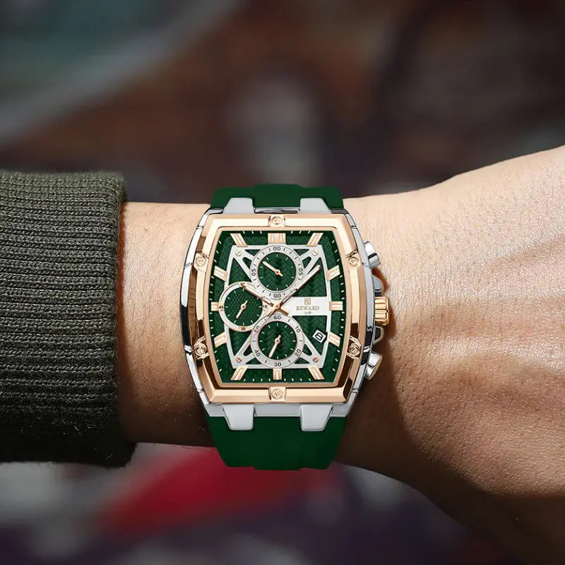 Square Green Dial Chronograph Men’s Watch - REWARD RD832261M Reward