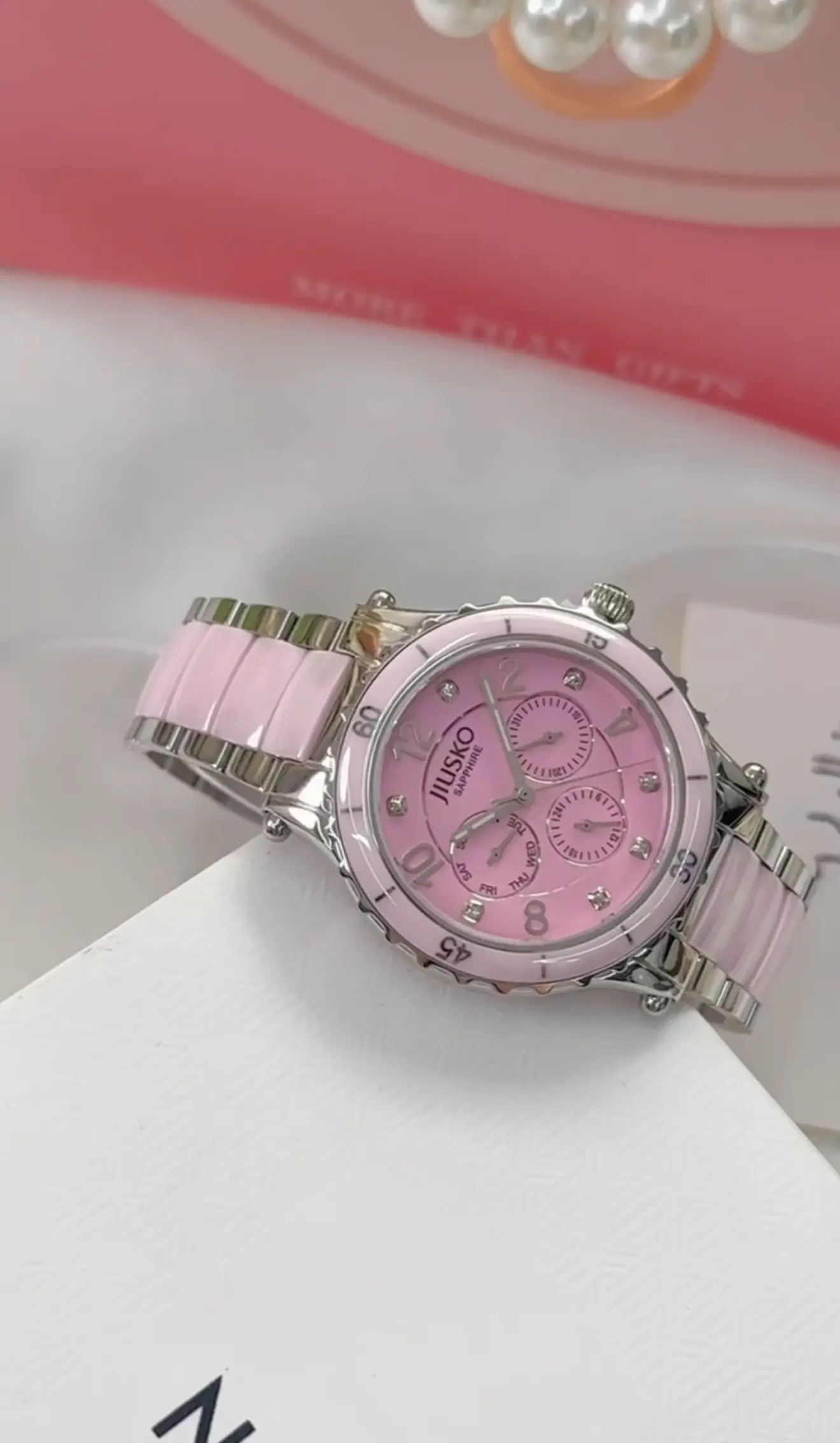 JIUSKO JSK002M sapphire glass watch - pink My Store