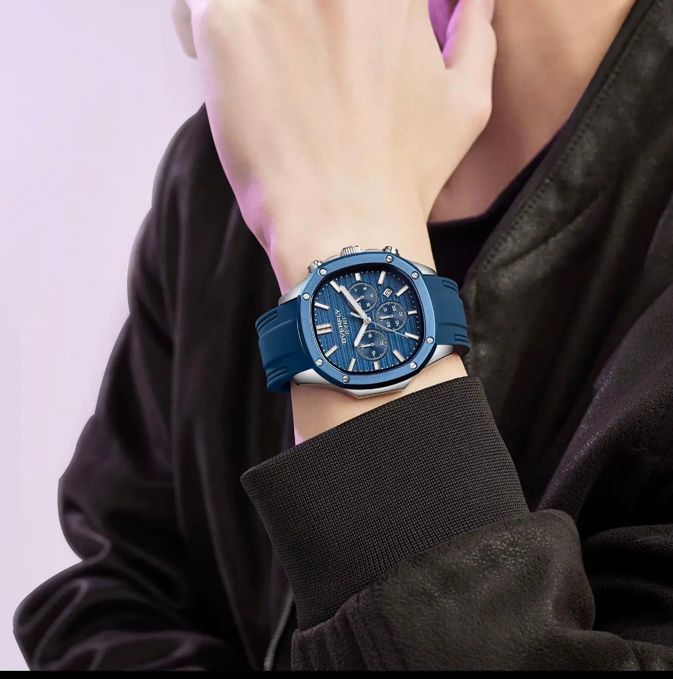 Luxury Men’s Analog Chronograph Sport Watch - Blue