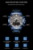 Digital Sports Wristwatch for Men – Blue My Store