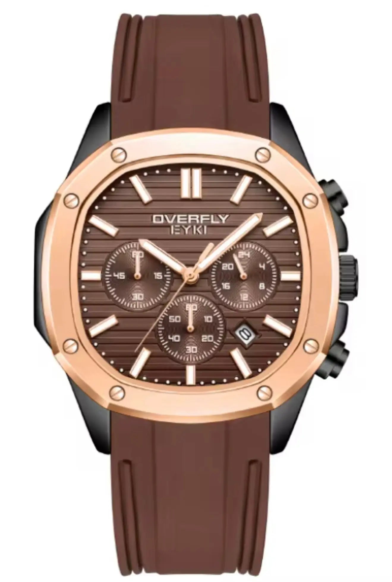 Luxury Men’s Analog Chronograph Sport Watch - Brown My Store
