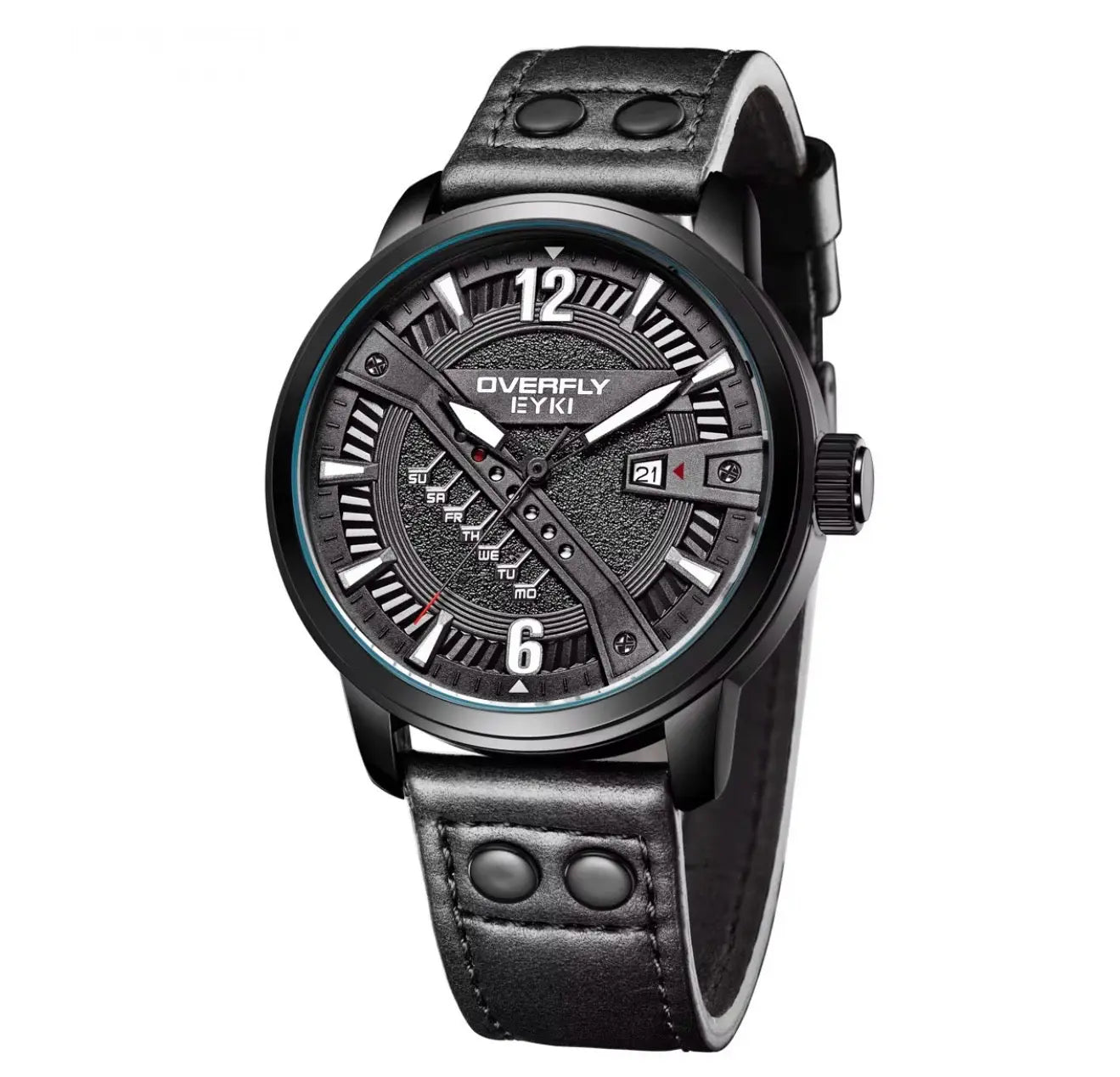 Men’s Quartz Analog Leather Wristwatch - Black My Store