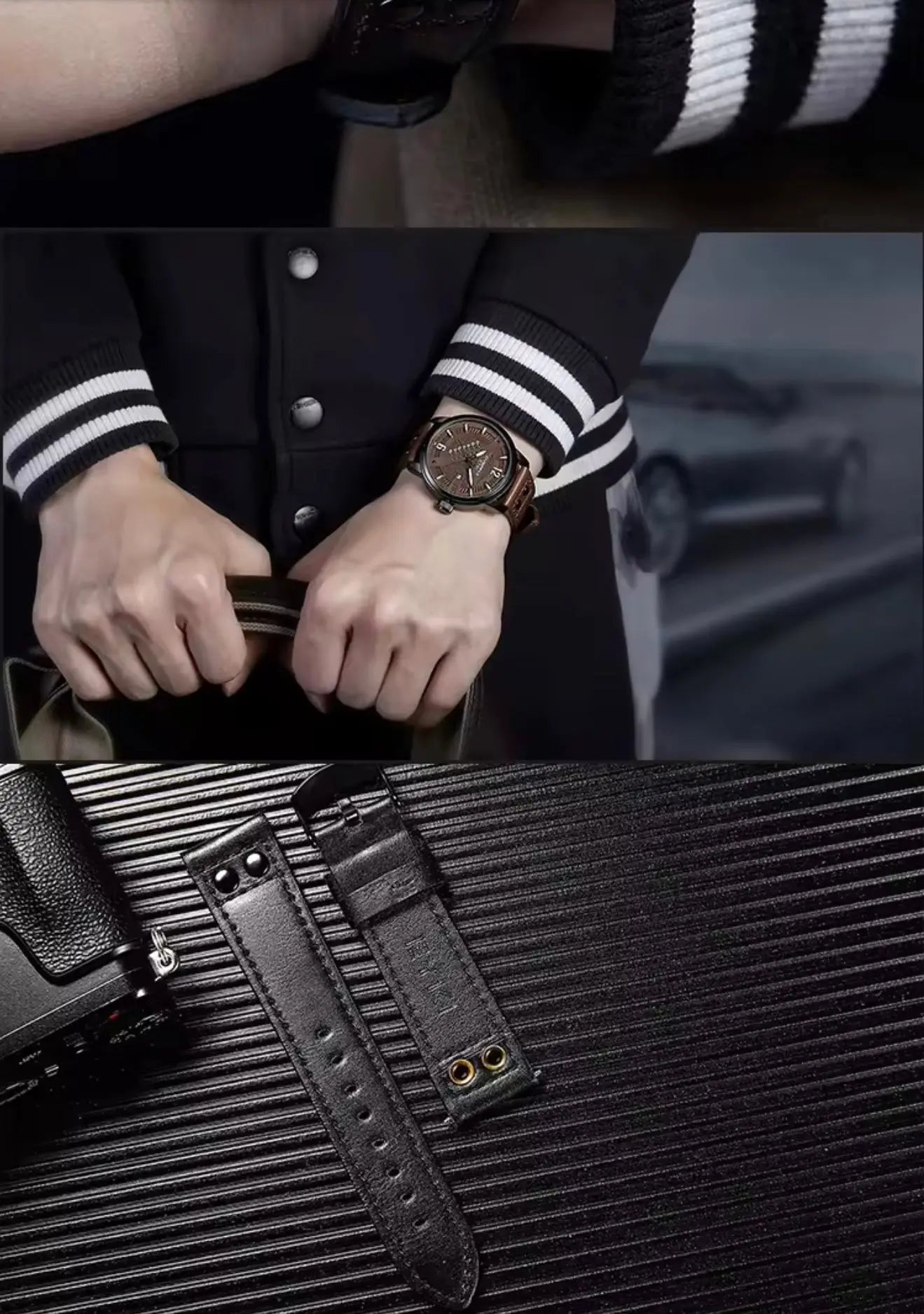 Men’s Quartz Analog Leather Wristwatch - Brown My Store