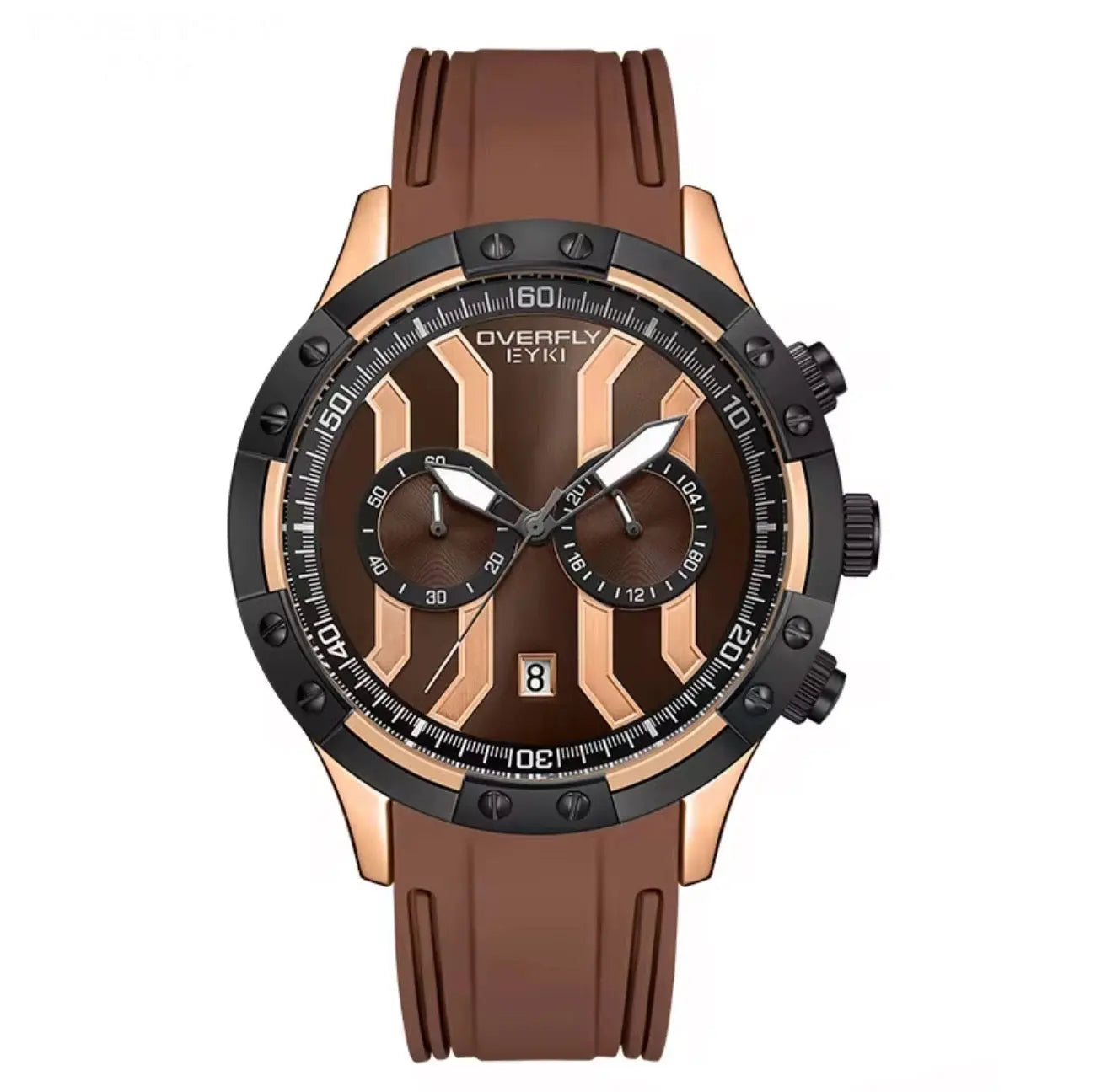 Men’s Quartz Wristwatch – Luxury Sport Brown OverflyEyki