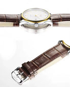 JIUSKO Men’s Fashion Luxury Watch -  sapphire glass,50M water resistance (Gold and Silver) OverflyEyki