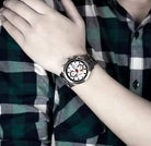 JIUSKO Men’s Luxury Dive Watch – 100M Waterproof, Sapphire Crystal glass (white) OverflyEyki