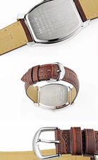 Luxury Couple Watch Set – His & Hers Quartz Wristwatches with Sapphire Crystal, Leather Strap, 3ATM Water Resistant (Brown) OverflyEyki