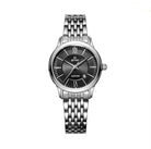 EYKI Women’s Stainless Steel Quartz Wristwatch – Sapphire Glass , Luxury Fashion Business Watch (Silver and Black) OverflyEyki