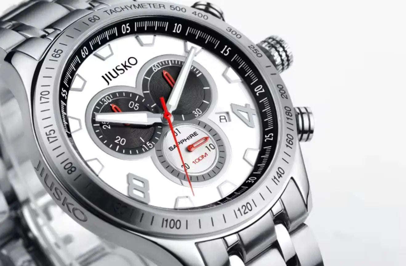 Men’s Diver Watch – tachymeter, chronograph watch, Sapphire Crystal, Water resistant OverflyEyki