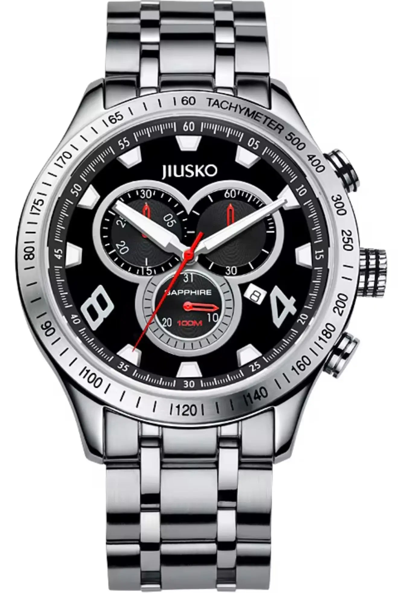 Men’s Diver Watch – tachymeter, chronograph watch, Sapphire Crystal, Water resistant OverflyEyki