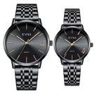 EYKI Couple Watch Set for Men & Women – Stainless Steel Quartz Wristwatches, Waterproof 3ATM OverflyEyki