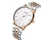 EYKI Couple Watch Set for Men & Women – Stainless Steel Quartz Wristwatches, Waterproof 3ATM OverflyEyki