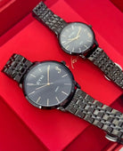 EYKI Couple Watch Set for Men & Women – Stainless Steel Quartz Wristwatches, Waterproof 3ATM OverflyEyki