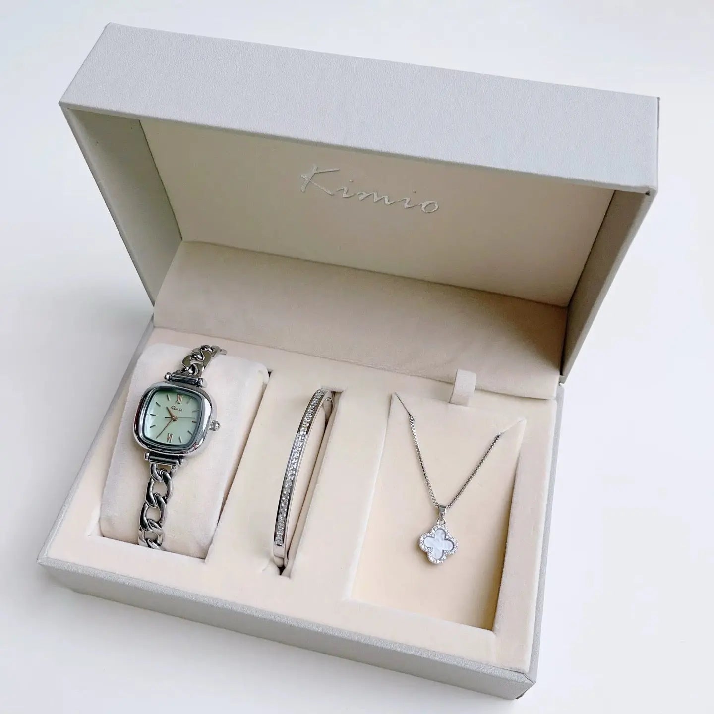 Women's Watch Set Model KM669S - Silver My Store