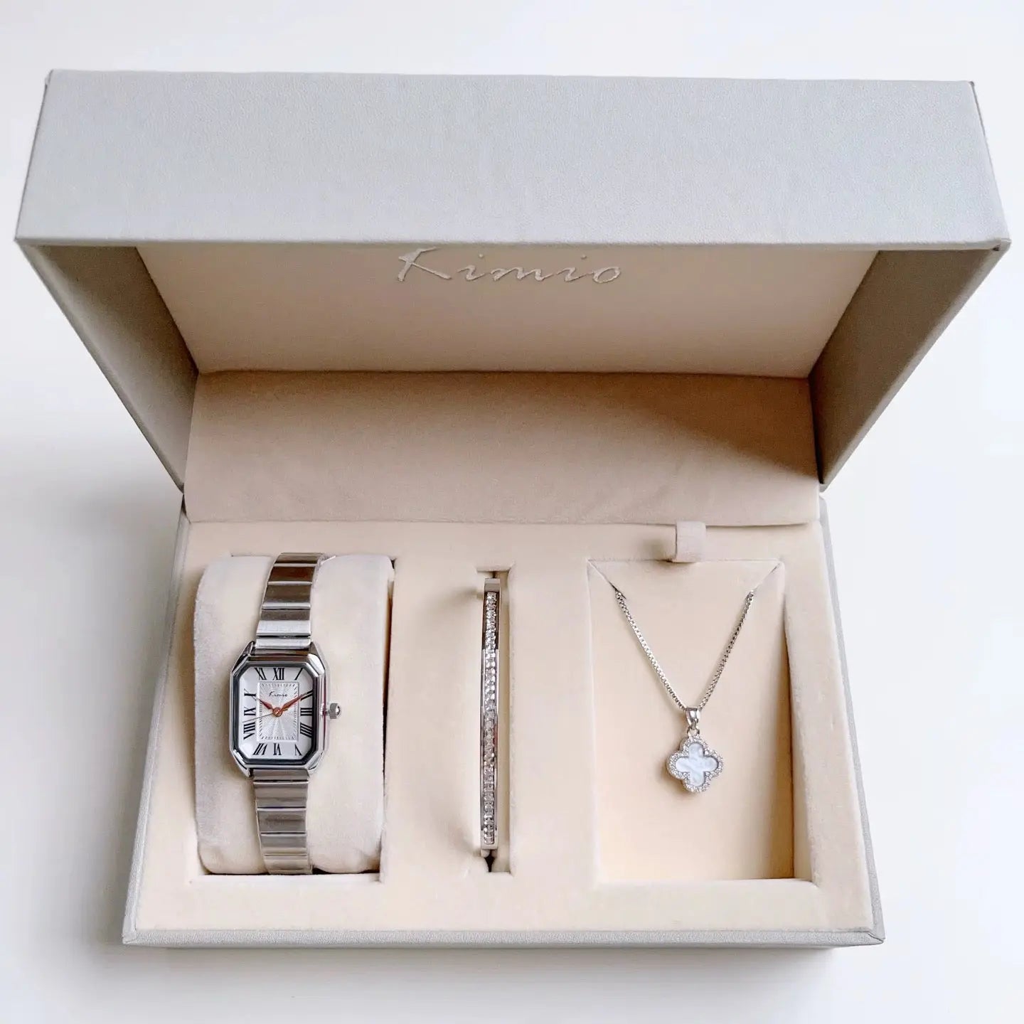 Women's Watch Set Model KM664S  - Silver My Store