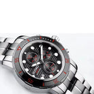JIUSKO JSK043M Titanium Diver Watch - Silver | Black My Store