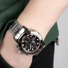 JIUSKO JSK043M Titanium Diver Watch - Silver | Black My Store