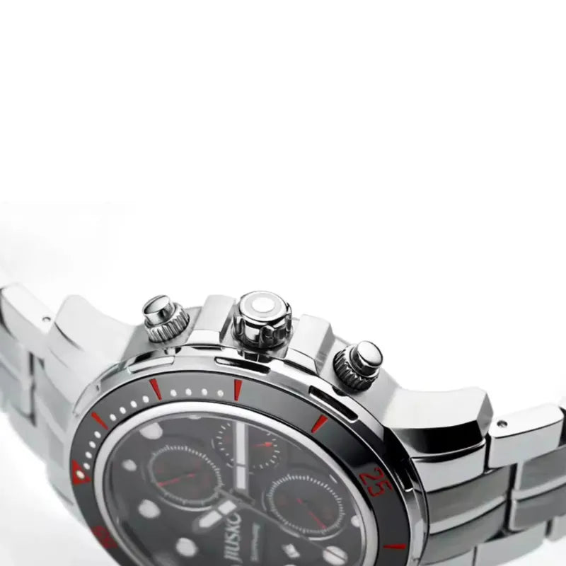 JIUSKO JSK043M Titanium Diver Watch - Silver | Black My Store