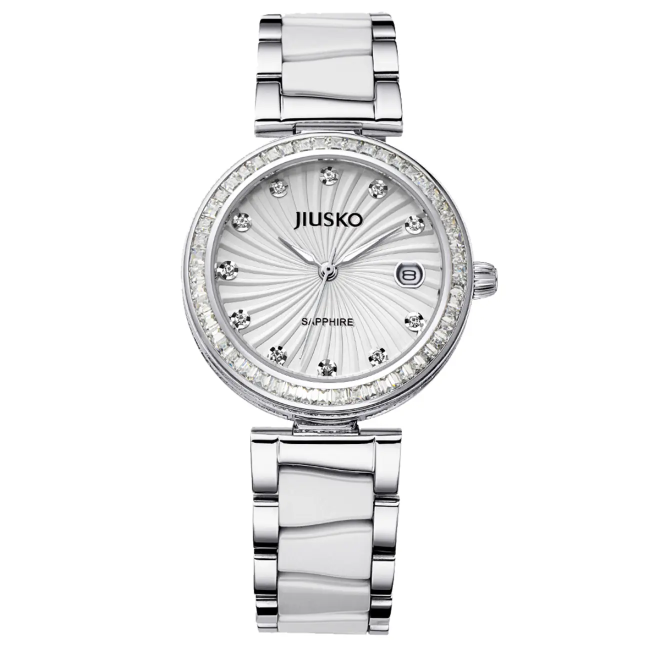 JIUSKO JSK0041M Sapphire quartz watch - White NorthTick Watches