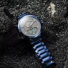 Durable blue stainless steel multifunctional watch for men. Find quality affordable watches at our specialized online watch store in Canada.