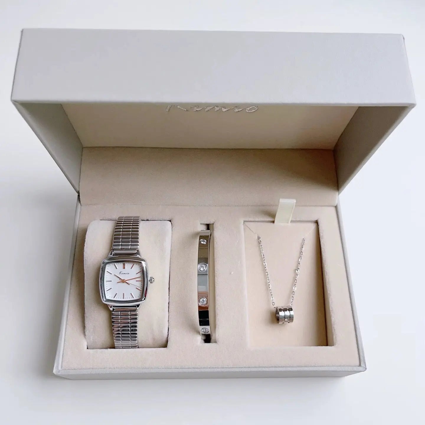 Women's Watch Set Model KM668S - Silver My Store