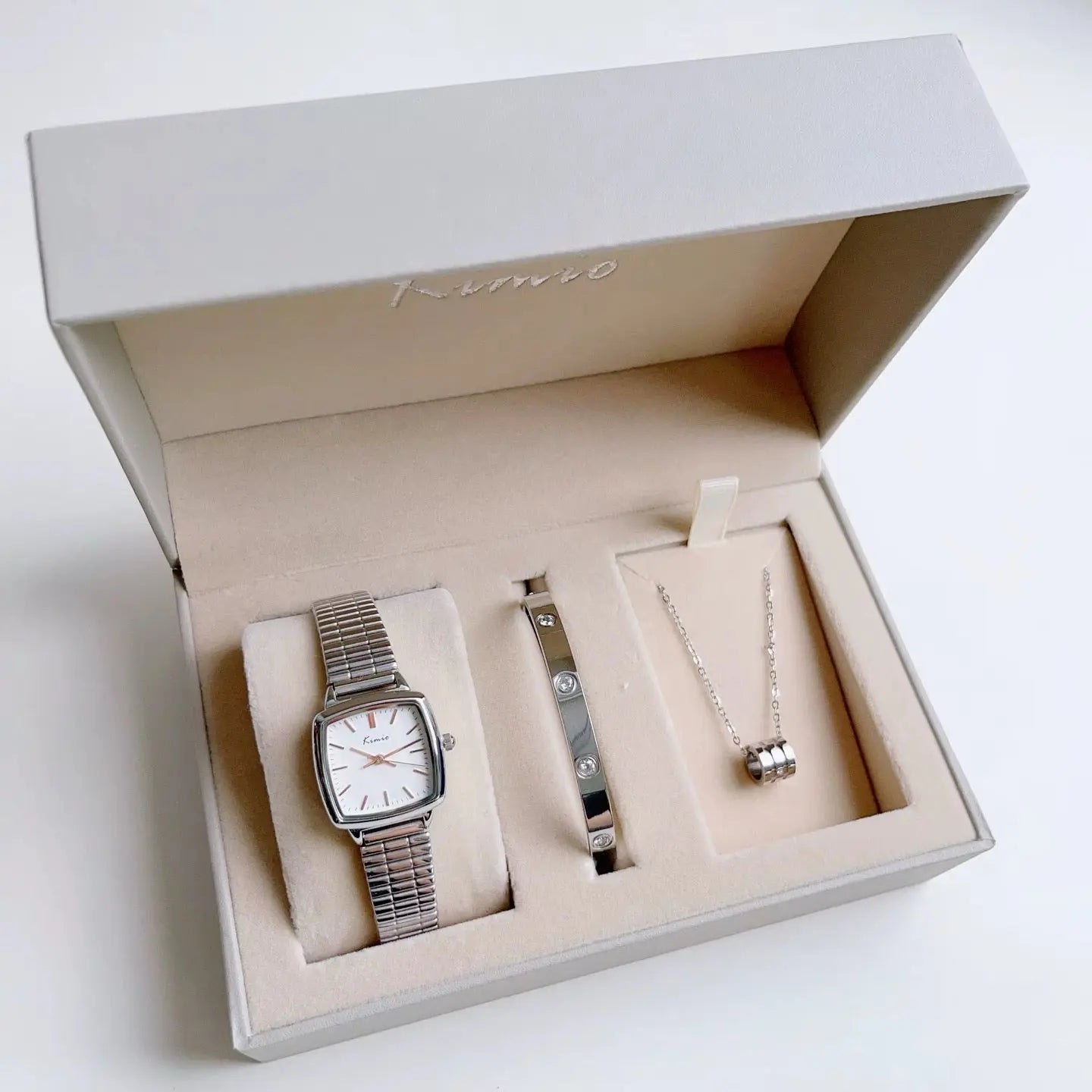 Women's Watch Set Model KM668S - Silver My Store