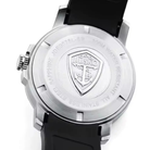 Watch back cover with brand logo on a white background