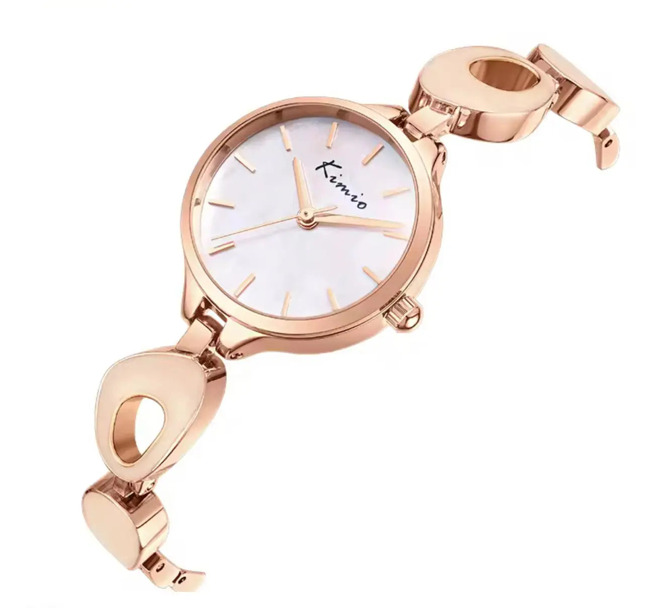 Women's Watch Beige color on white background.