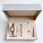 Women's Watch Set Model KM664S  - Rose Gold color with necklace and box.