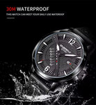 Men’s Quartz Analog Leather Wristwatch - Black My Store