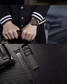 Men’s Quartz Analog Leather Wristwatch - Black My Store