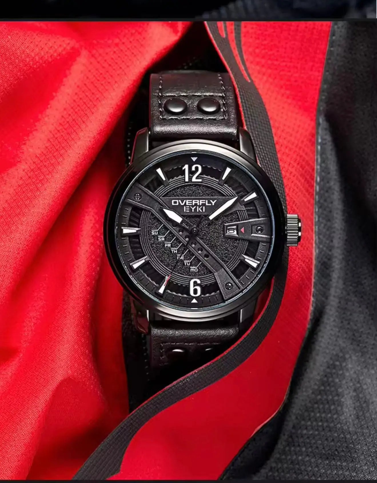 Men’s Quartz Analog Leather Wristwatch - Black My Store