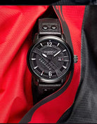 Men’s Quartz Analog Leather Wristwatch - Black My Store